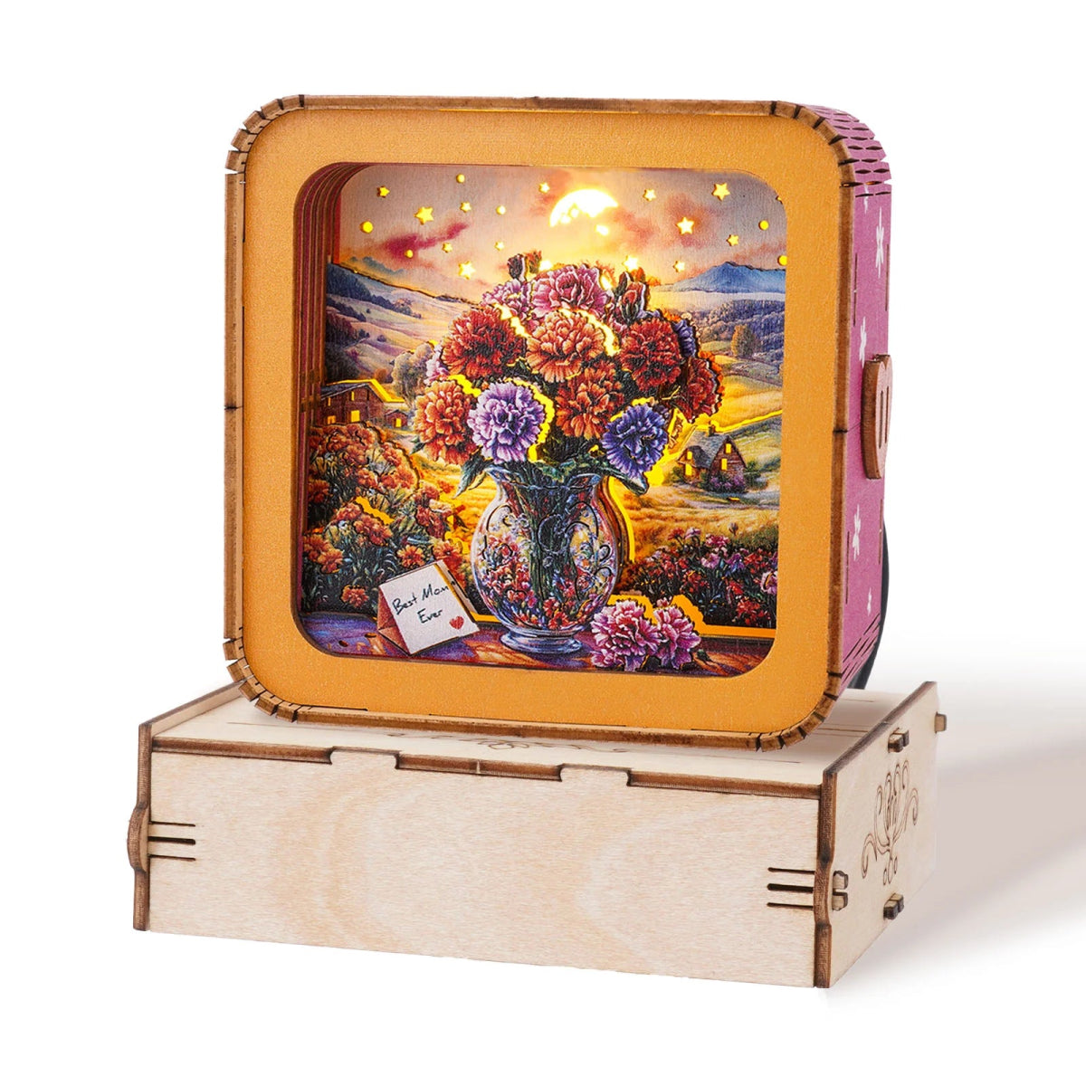 Carnations at the Window Night Light - KAAYEE Puzzle