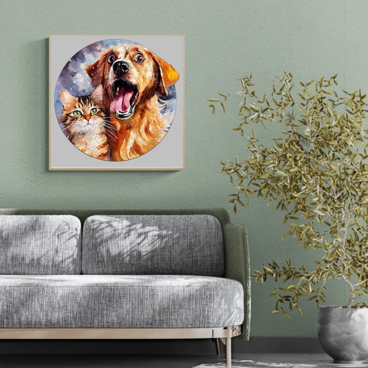 Cat and Dog Wooden Jigsaw Puzzle - KAAYEE Puzzle