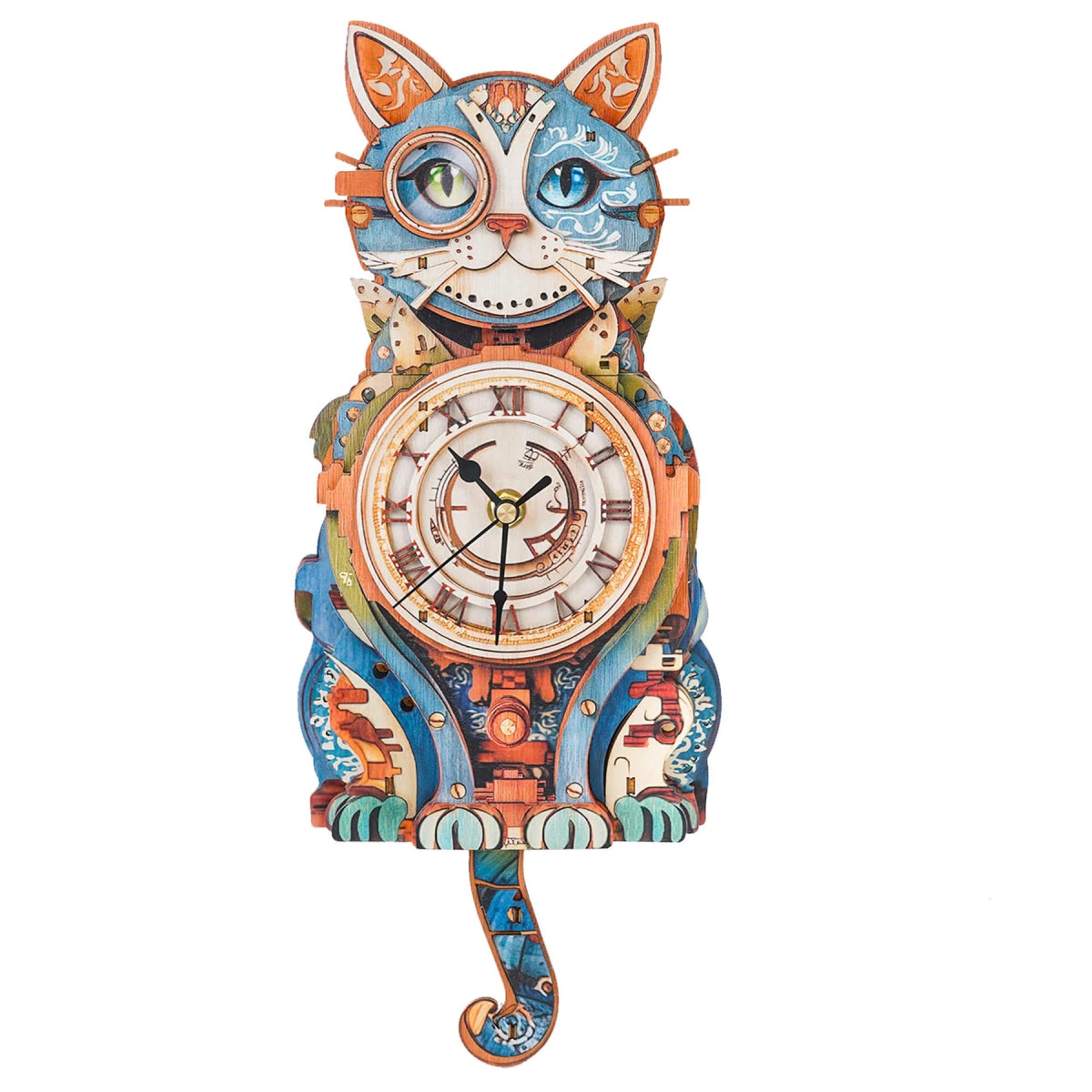 Cat Detective Wooden Clock Kit - KAAYEE Puzzle