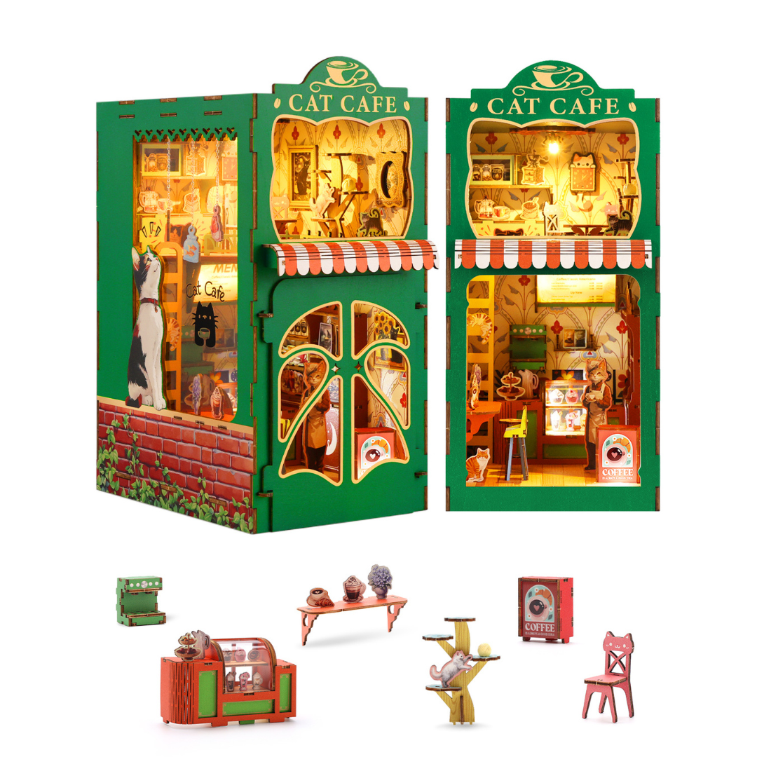 Cat's Coffee House Book Nook Kit - KAAYEE Puzzle