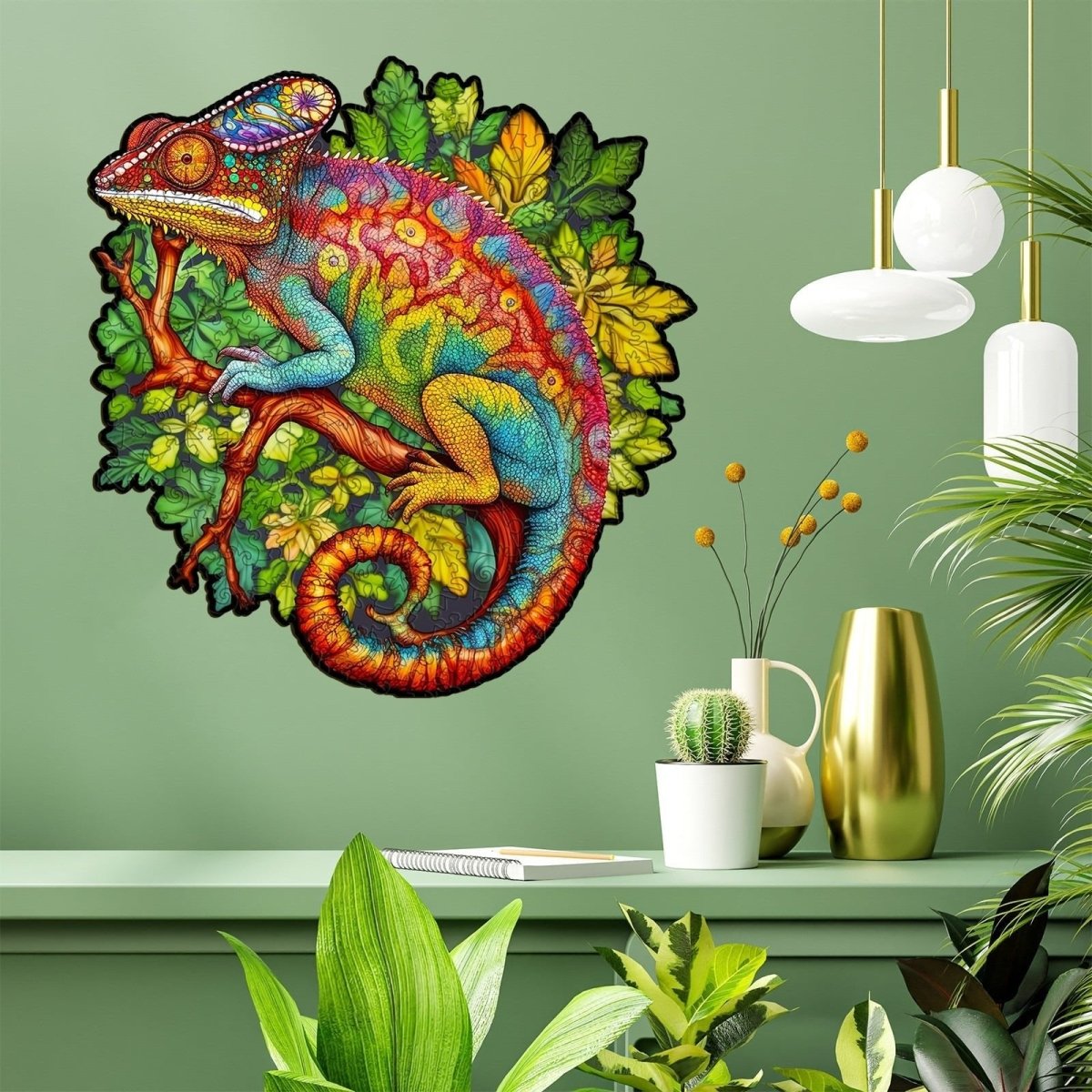 Chameleon Wooden Jigsaw Puzzle - KAAYEE Puzzle