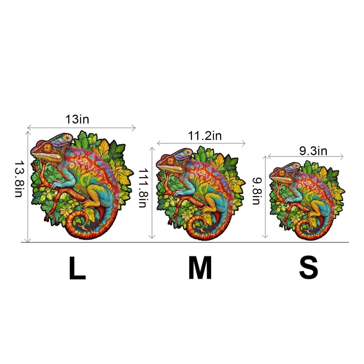 Chameleon Wooden Jigsaw Puzzle - KAAYEE Puzzle