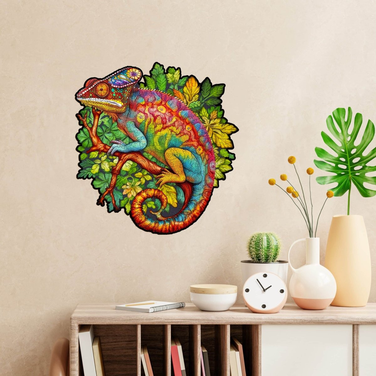Chameleon Wooden Jigsaw Puzzle - KAAYEE Puzzle