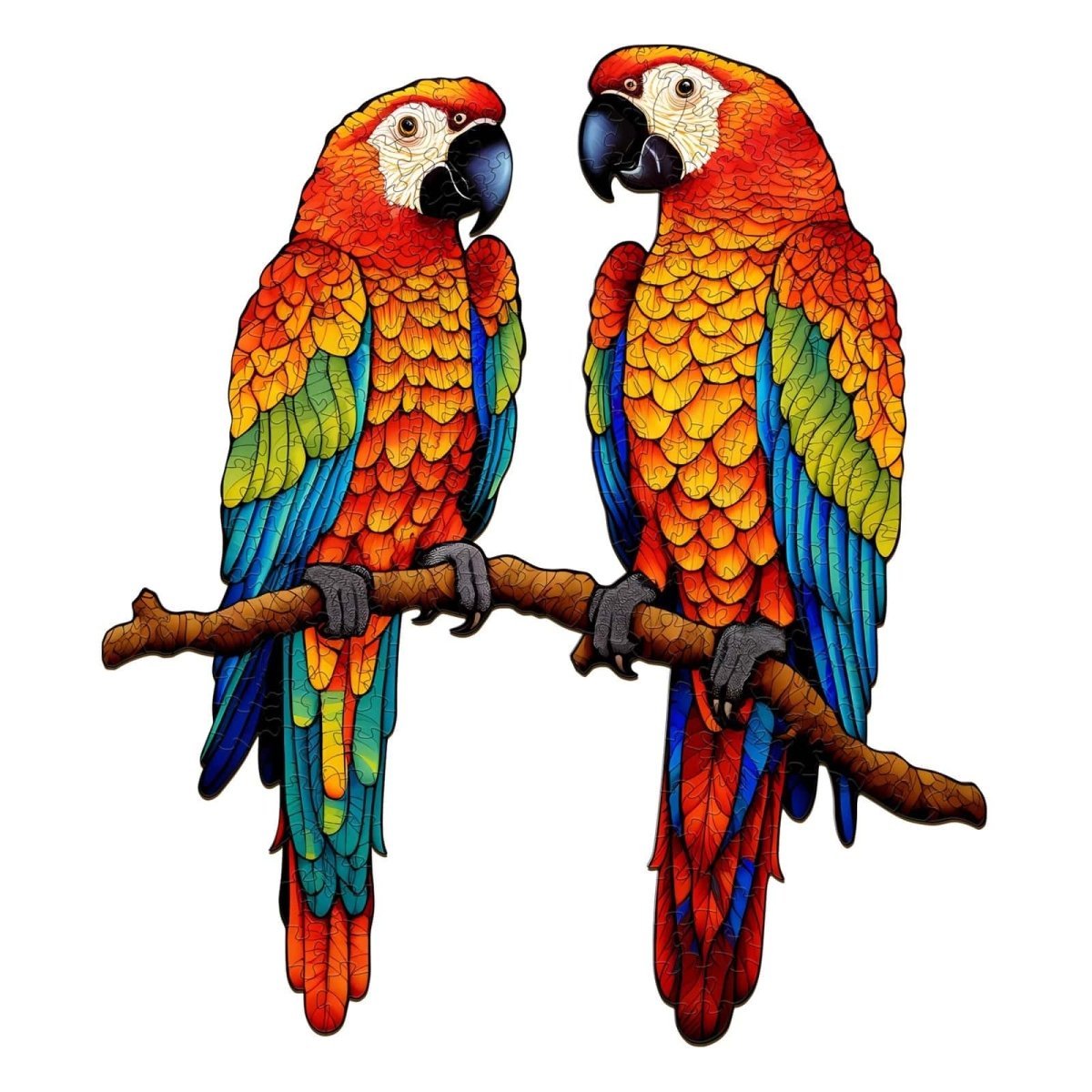 Chatting Parrots Wooden Jigsaw Puzzle - KAAYEE Puzzle