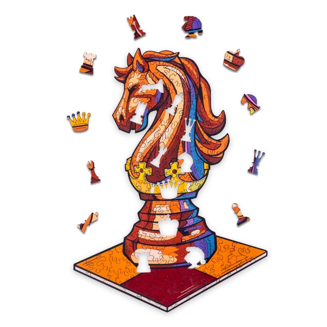 CHESS KNIGHT Wooden Jigsaw Puzzle - KAAYEE Puzzle
