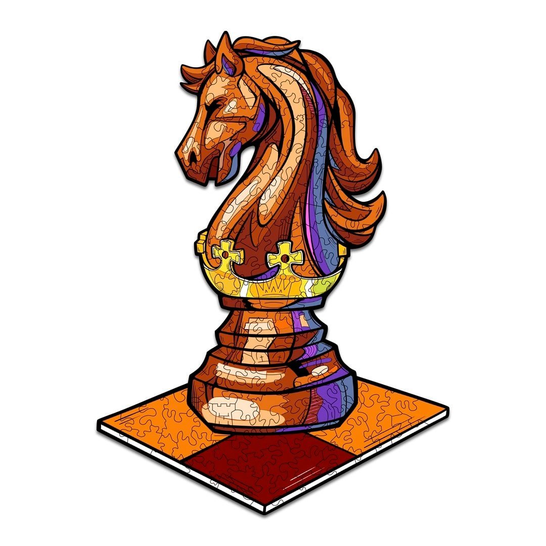 CHESS KNIGHT Wooden Jigsaw Puzzle - KAAYEE Puzzle