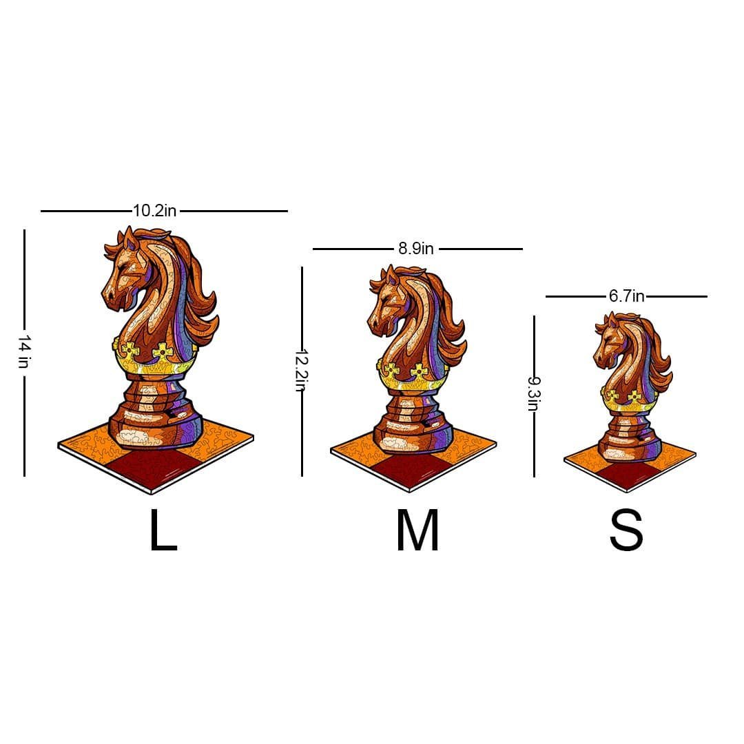 CHESS KNIGHT Wooden Jigsaw Puzzle - KAAYEE Puzzle