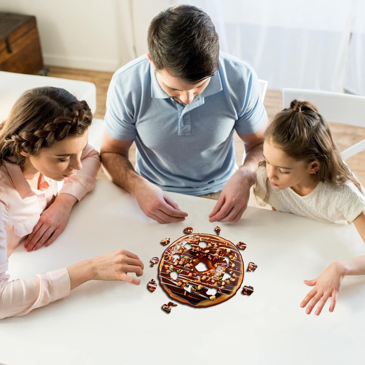 Chocolate Donut Wooden Jigsaw Puzzle - KAAYEE Puzzle