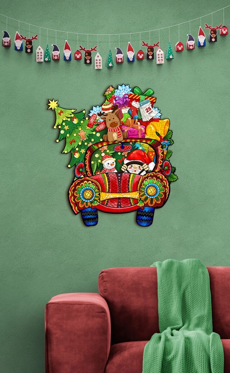 CHRISTMAS CAR Wooden Jigsaw Puzzle - KAAYEE Puzzle
