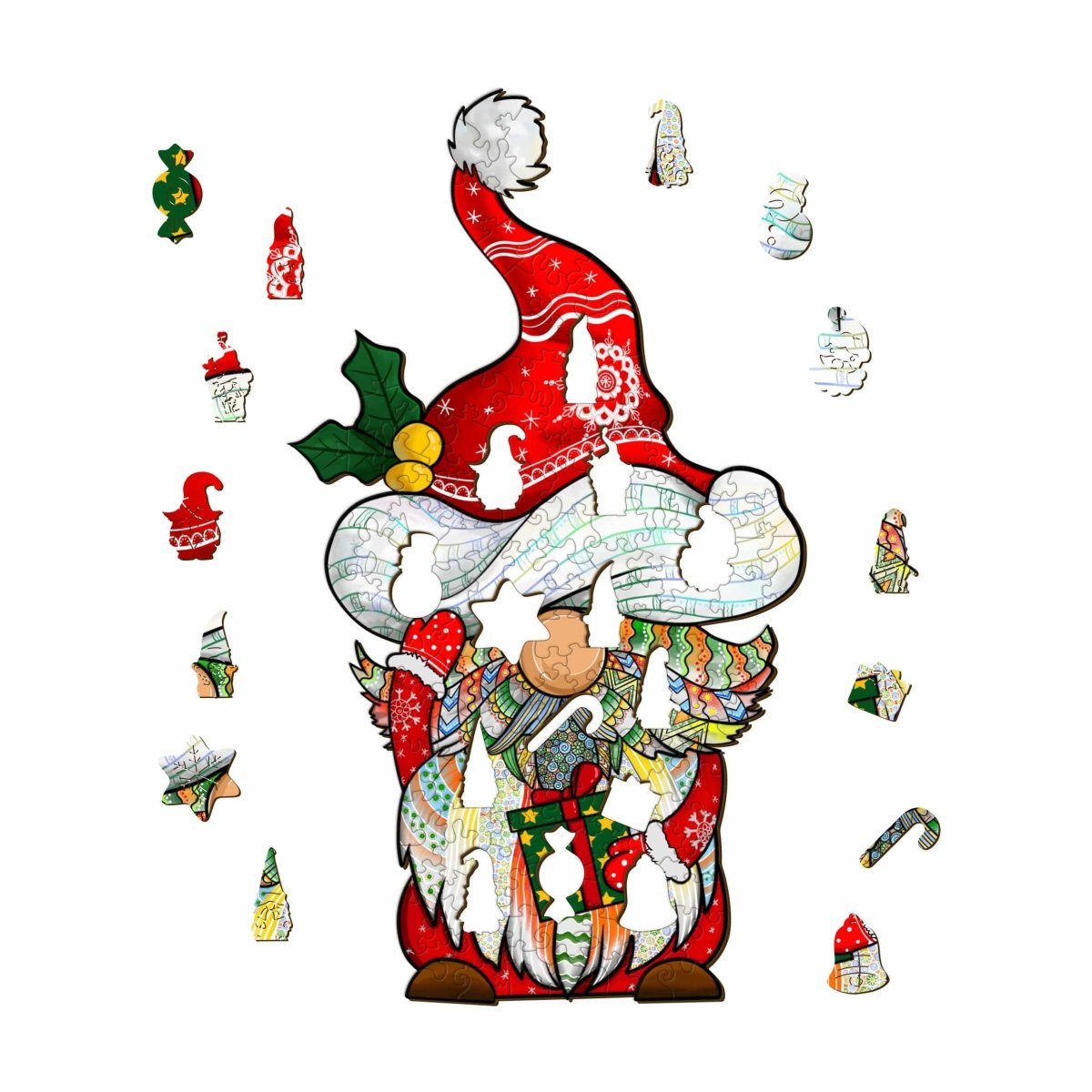 CHRISTMAS GOBLIN Wooden Jigsaw Puzzle - KAAYEE Puzzle