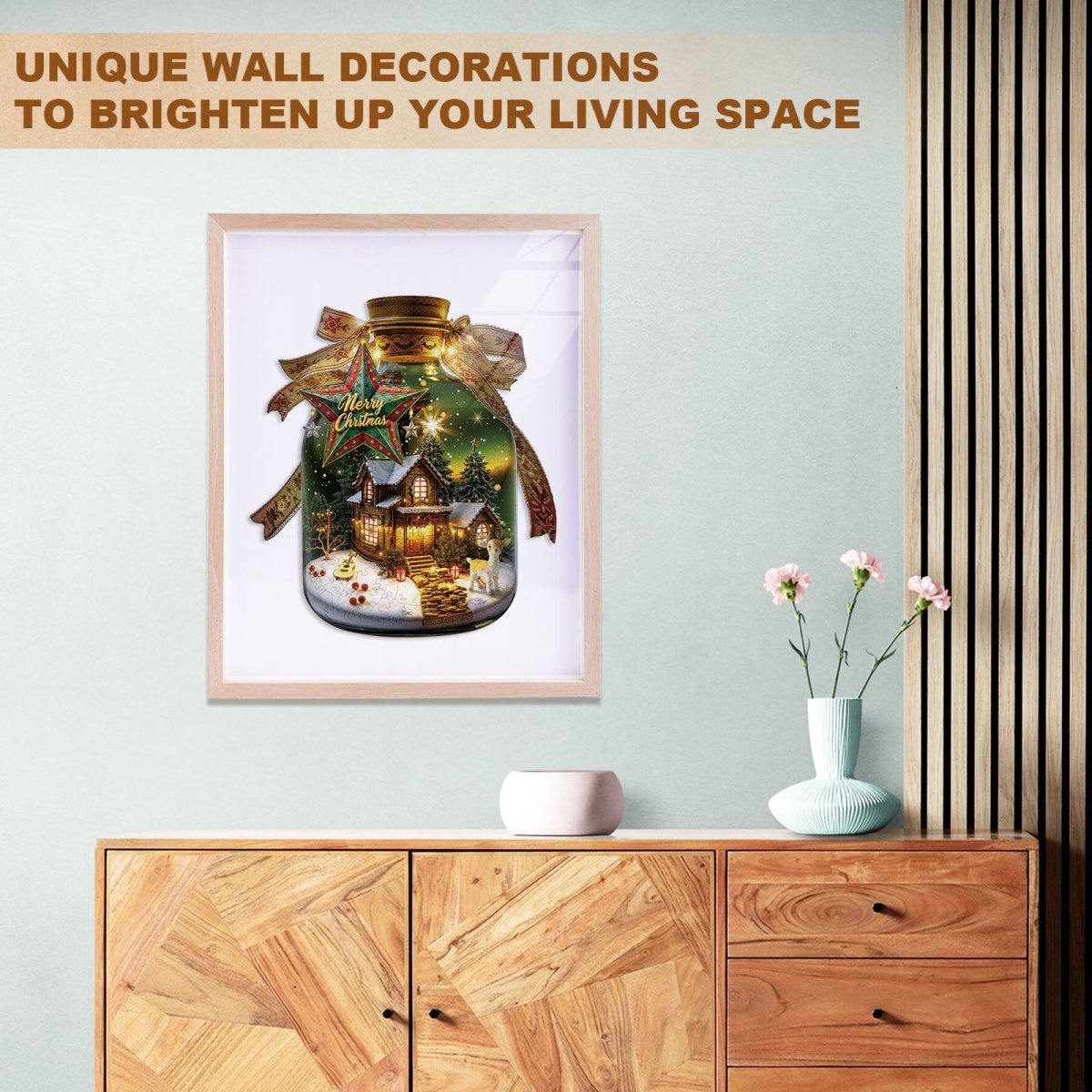 Christmas message in a bottle Wooden Jigsaw Puzzle - KAAYEE Puzzle