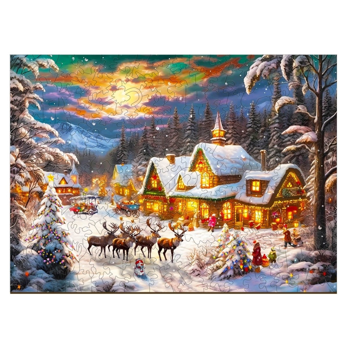 Christmas snow Wooden Jigsaw Puzzle - KAAYEE Puzzle