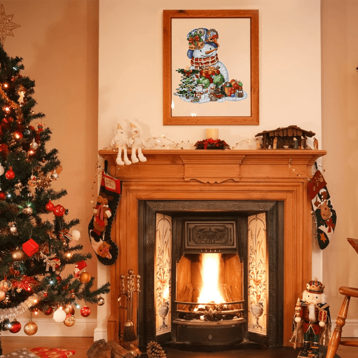 CHRISTMAS SNOWMAN Wooden Jigsaw Puzzle - KAAYEE Puzzle