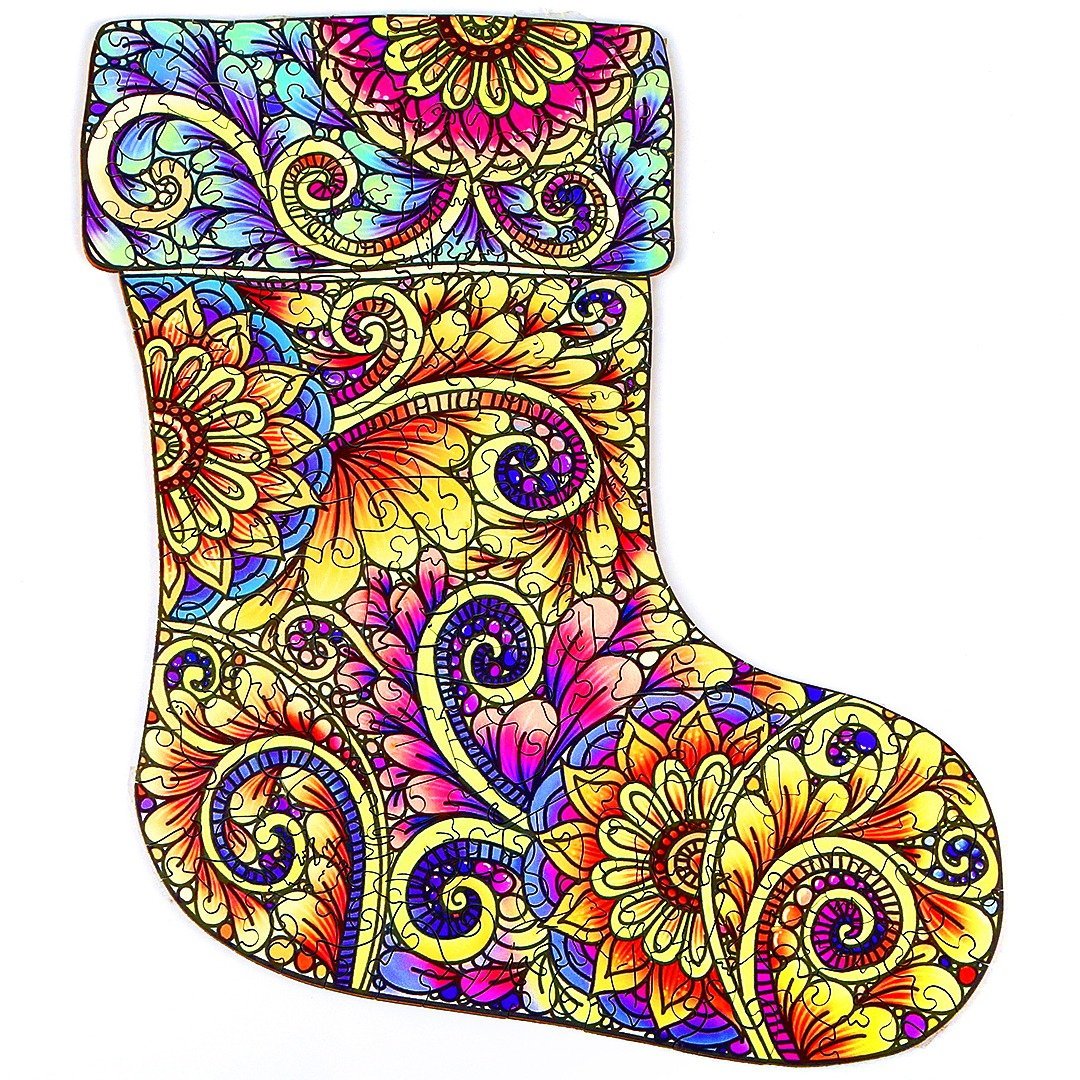 CHRISTMAS STOCKING Wooden Jigsaw Puzzle - KAAYEE Puzzle