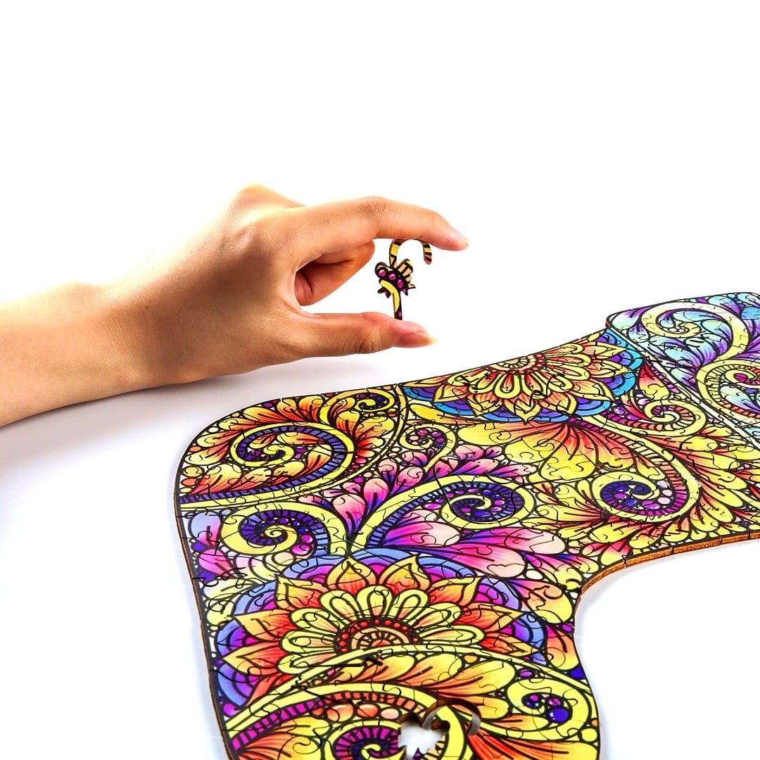 CHRISTMAS STOCKING Wooden Jigsaw Puzzle - KAAYEE Puzzle