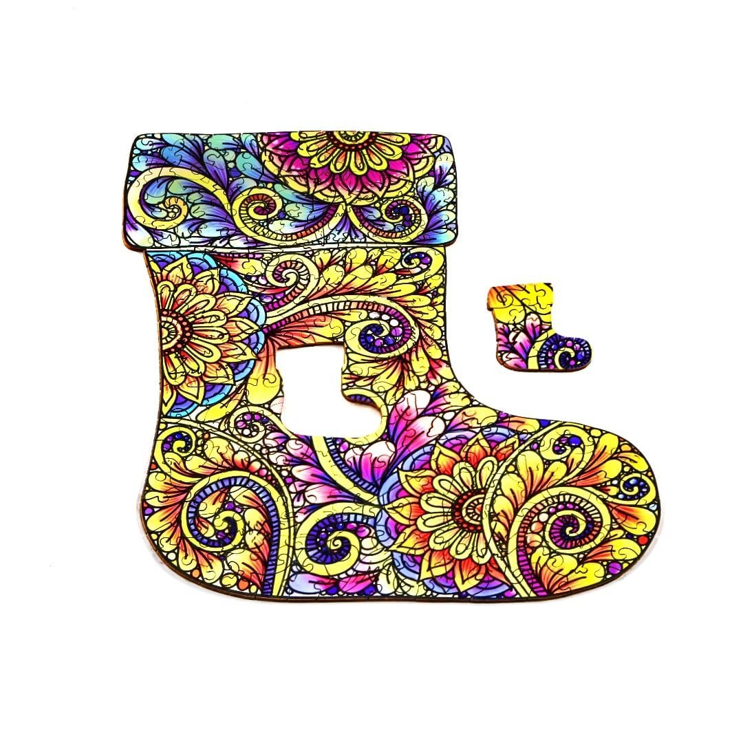 CHRISTMAS STOCKING Wooden Jigsaw Puzzle - KAAYEE Puzzle