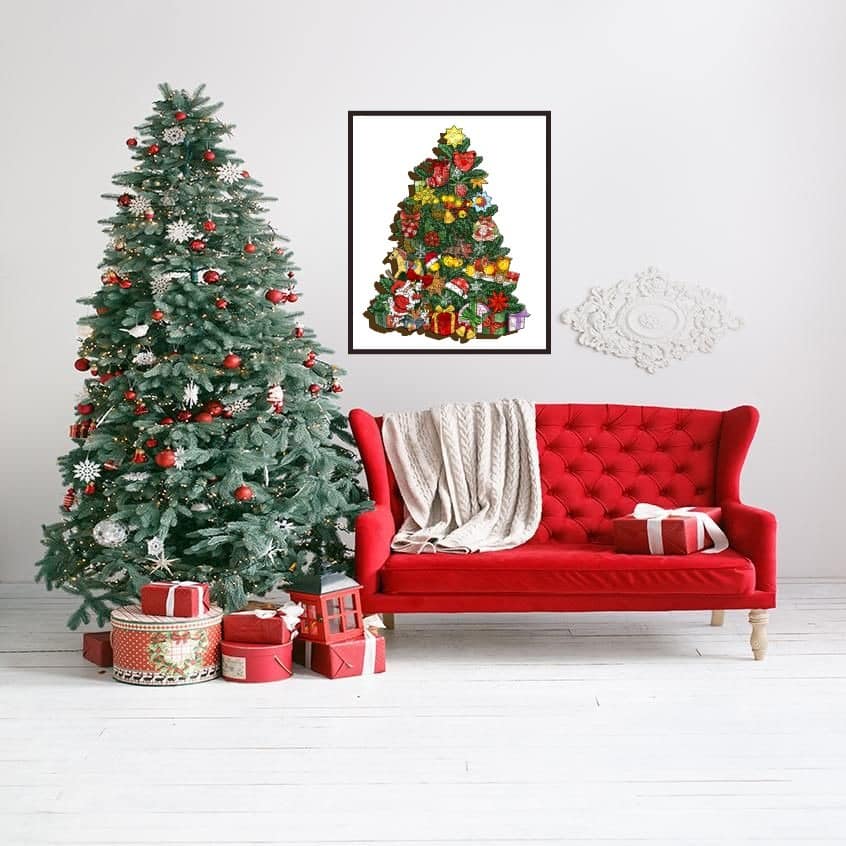 CHRISTMAS TREE Wooden Jigsaw Puzzle - KAAYEE Puzzle