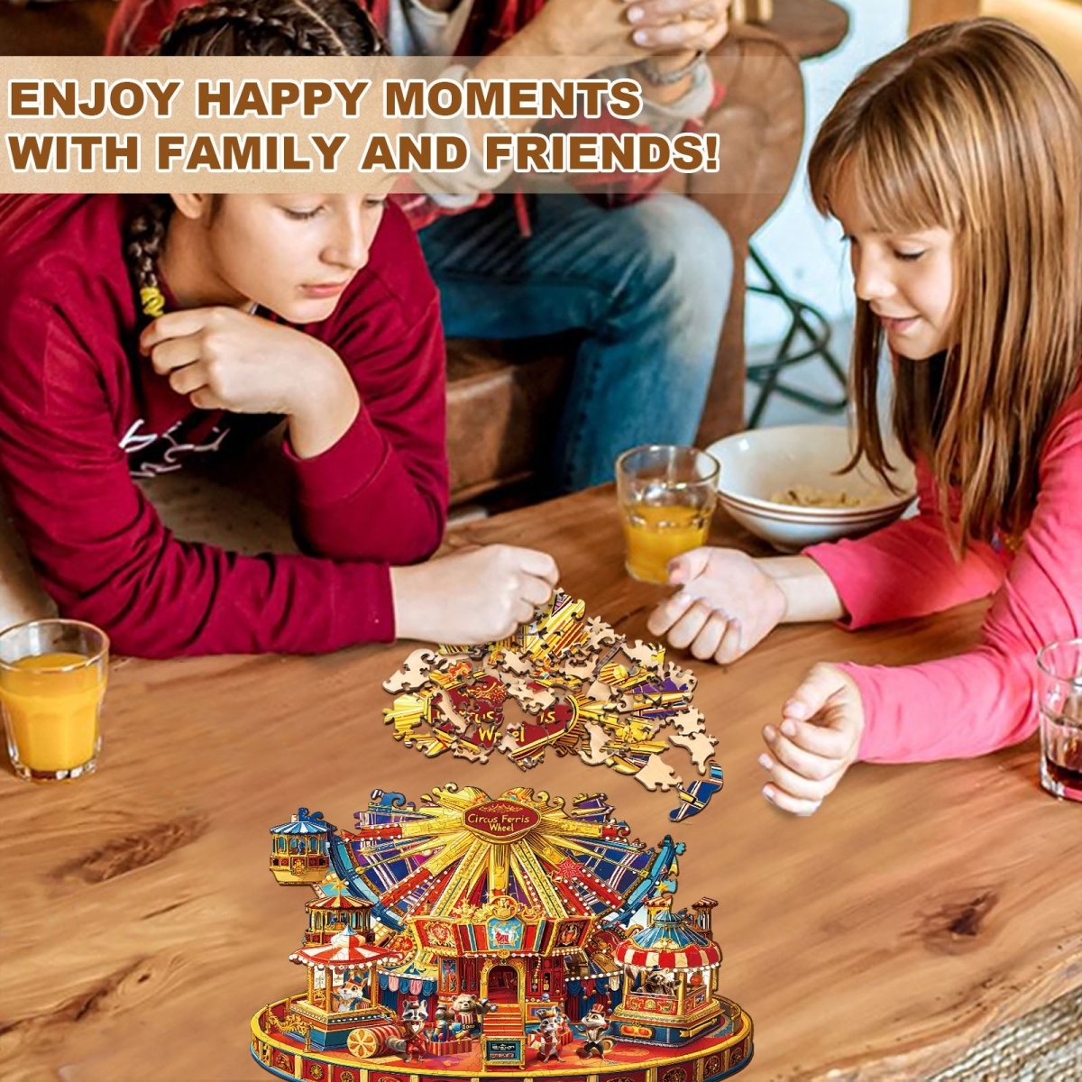 Circus Ferris Wheel Wooden Jigsaw Puzzle - KAAYEE Puzzle