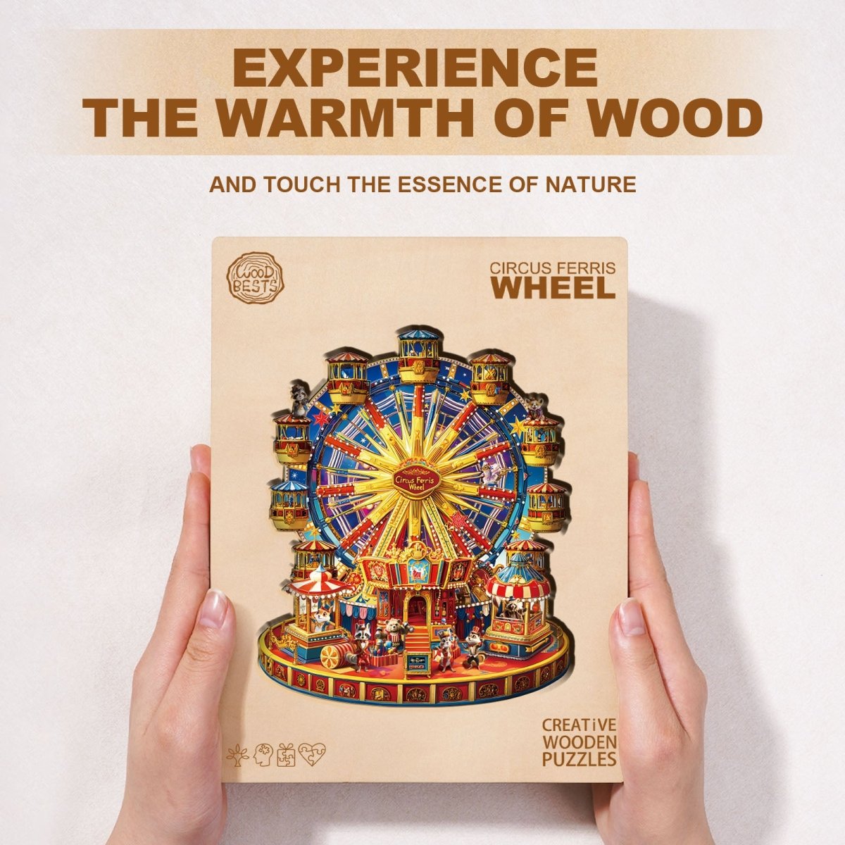 Circus Ferris Wheel Wooden Jigsaw Puzzle - KAAYEE Puzzle