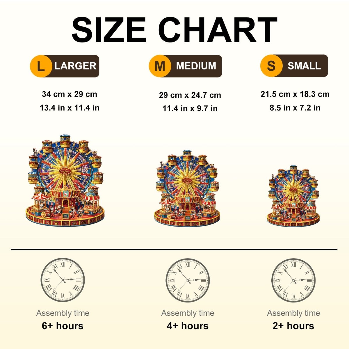 Circus Ferris Wheel Wooden Jigsaw Puzzle - KAAYEE Puzzle