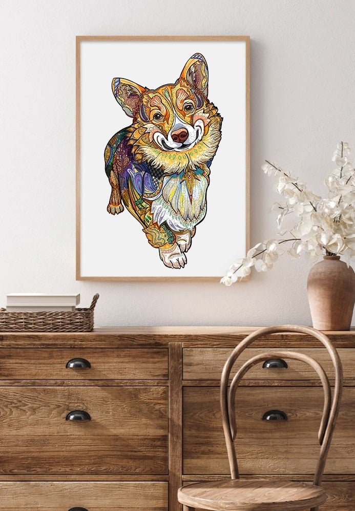 CLEVER CORGI Wooden Jigsaw Puzzle - KAAYEE Puzzle