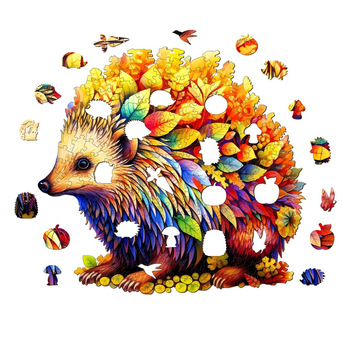 Clever Hedgehog Wooden Jigsaw Puzzle - KAAYEE Puzzle