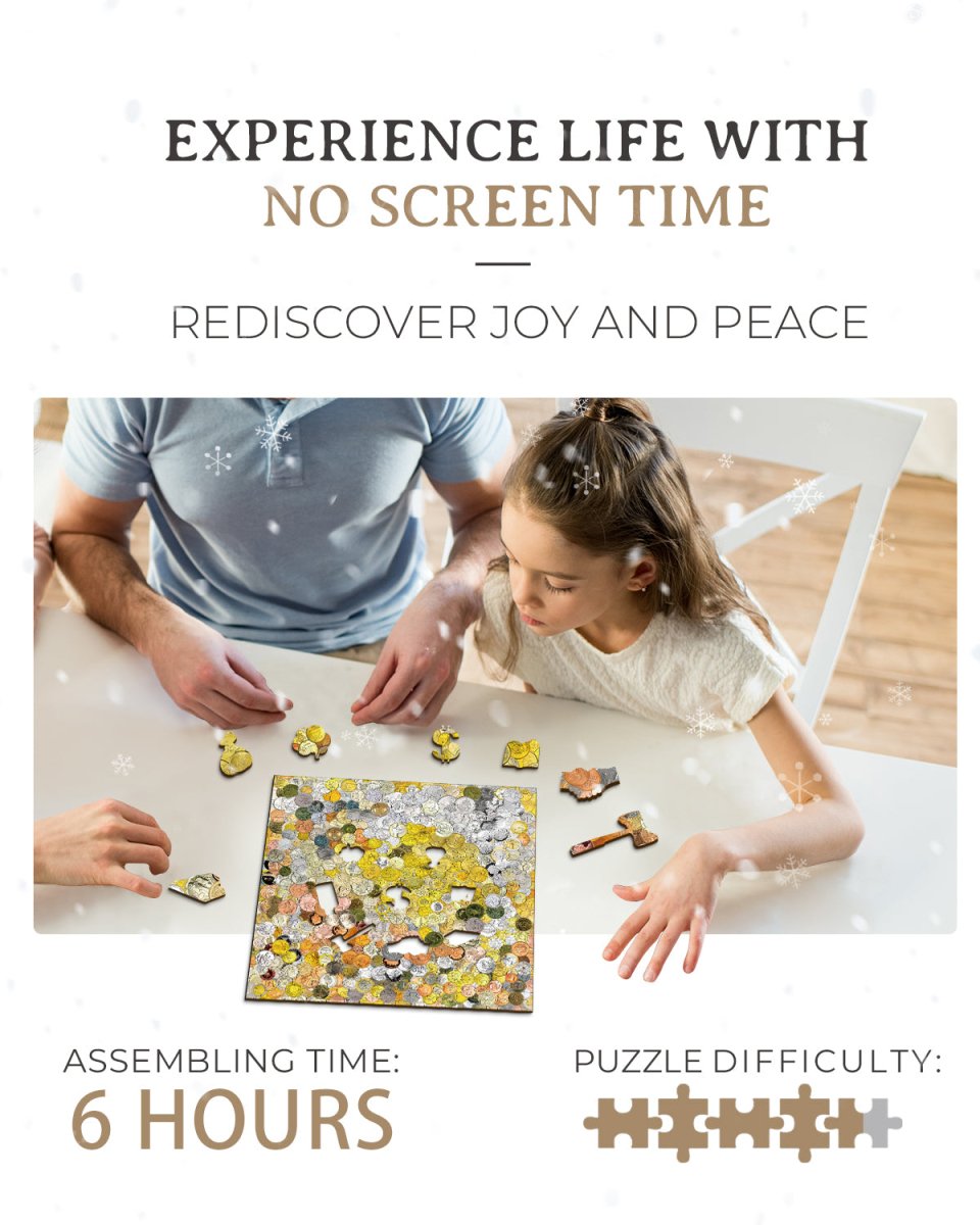Coin Art Wooden Jigsaw Puzzle - KAAYEE Puzzle