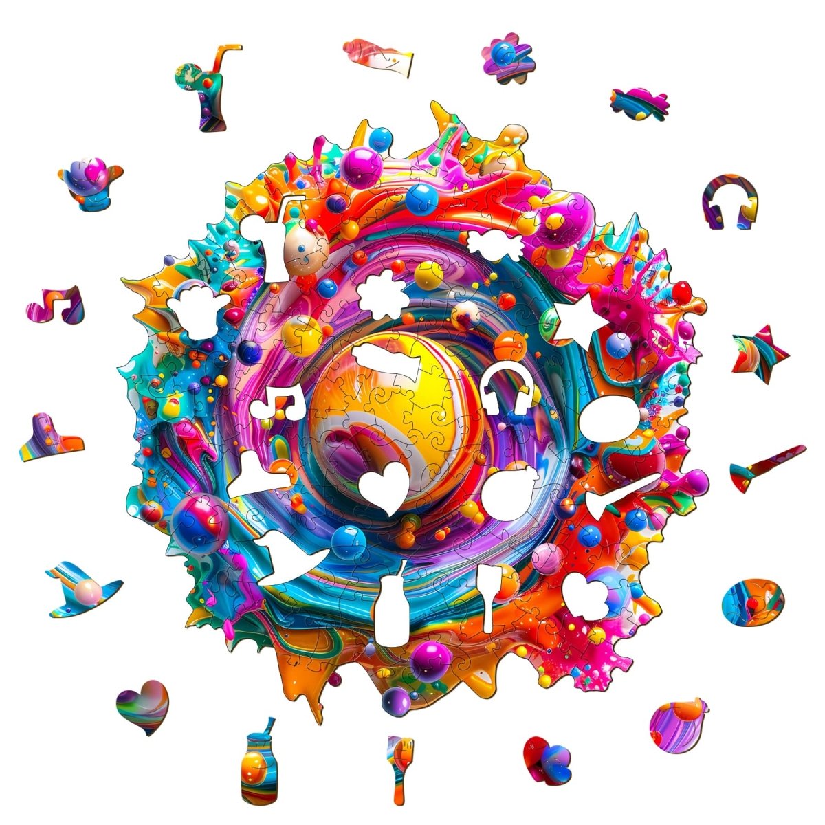 Color Rhapsody Wooden Jigsaw Puzzle - KAAYEE Puzzle