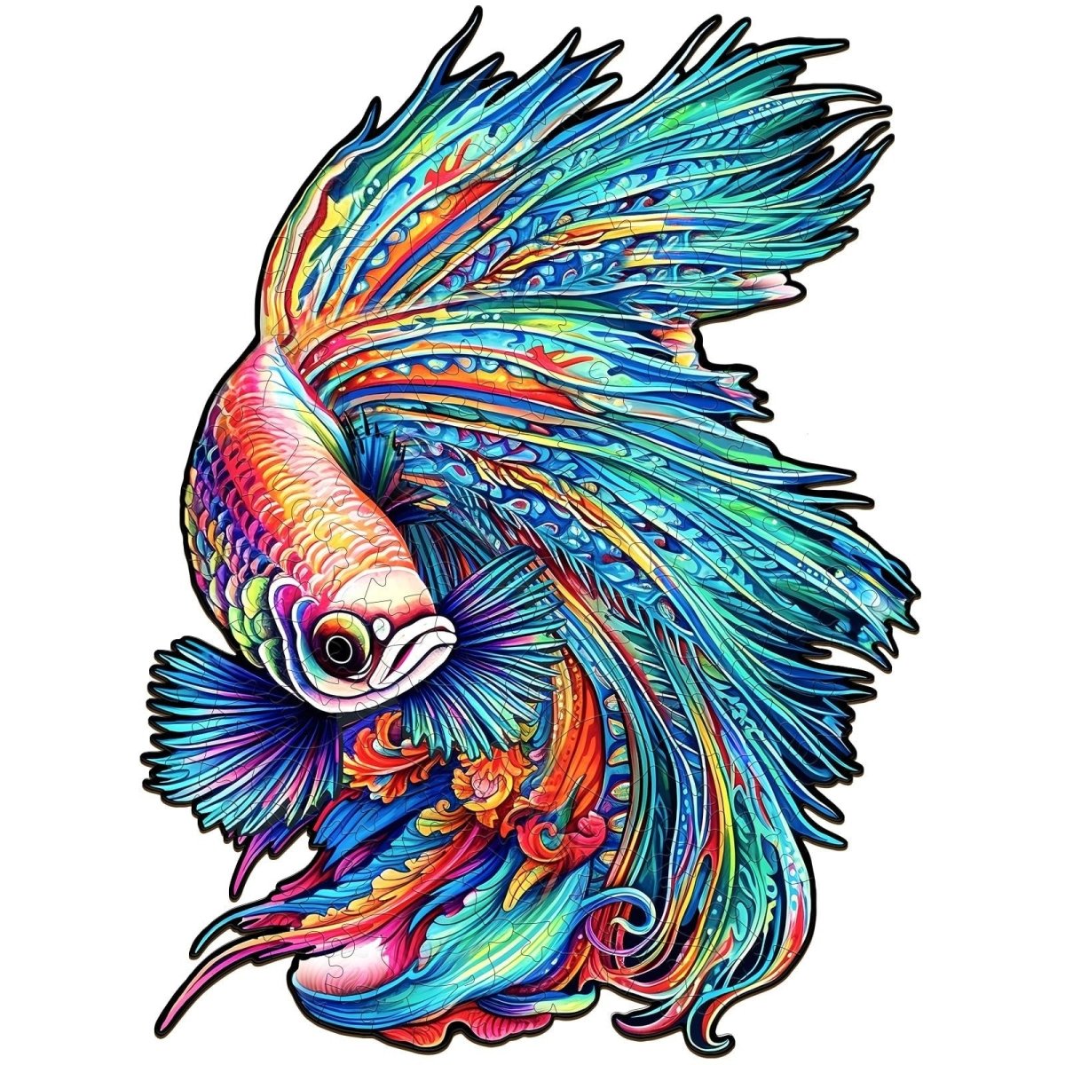 COLORFUL BETTA Wooden Jigsaw Puzzle - KAAYEE Puzzle