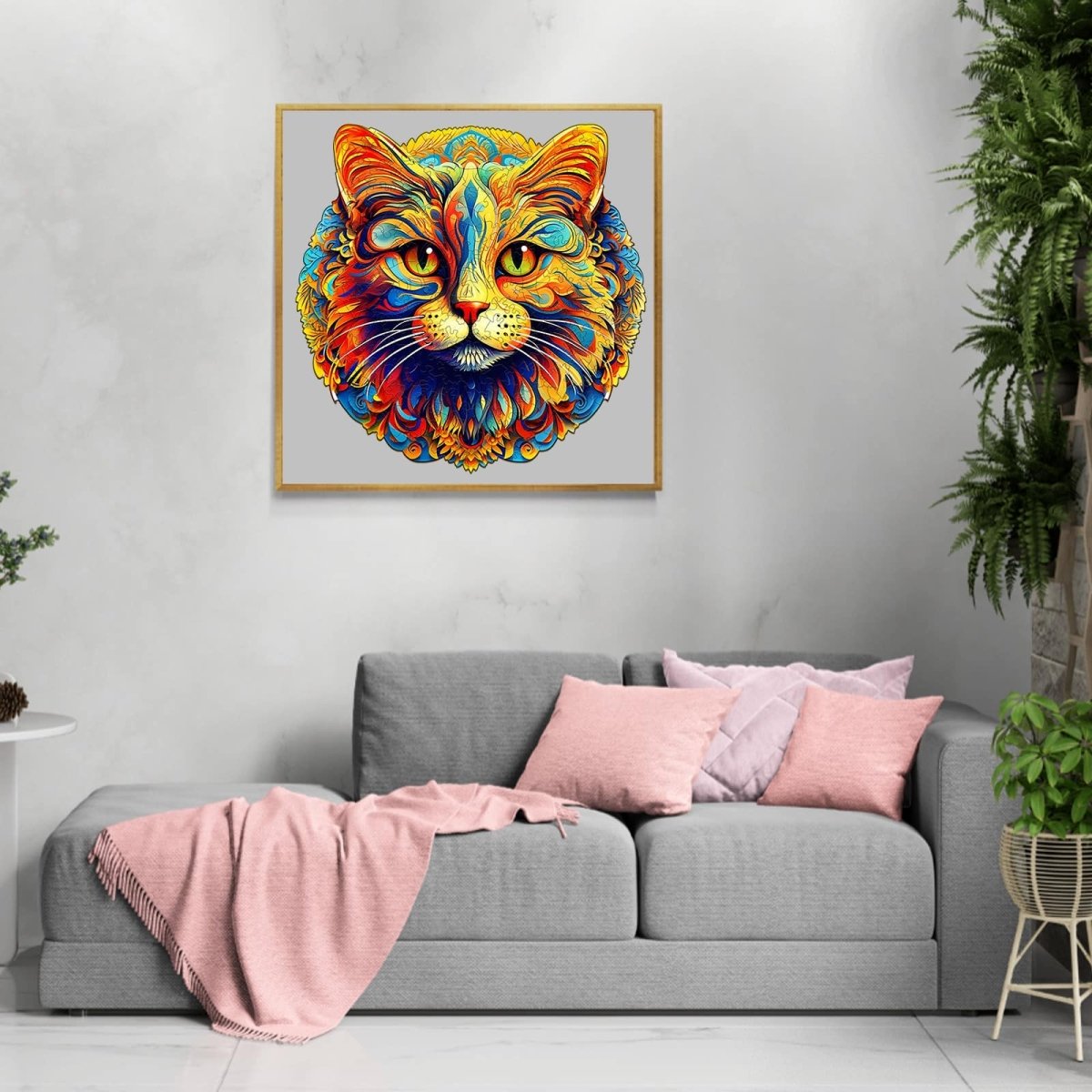 Colorful Cat Wooden Jigsaw Puzzle - KAAYEE Puzzle