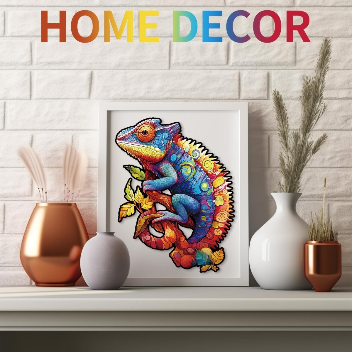 Colorful Chameleon Wooden Jigsaw Puzzle - KAAYEE Puzzle