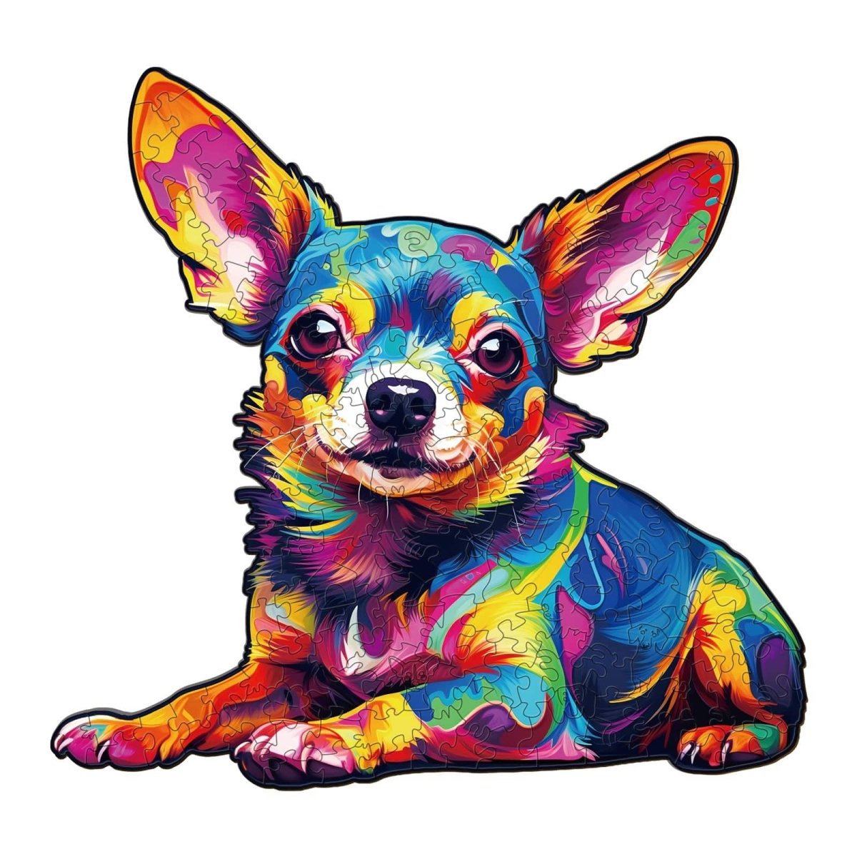 Colorful Chihuahua Wooden Jigsaw Puzzle - KAAYEE Puzzle