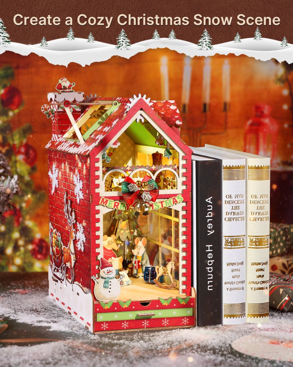 Colorful Christmas Book Nook - KAAYEE Puzzle