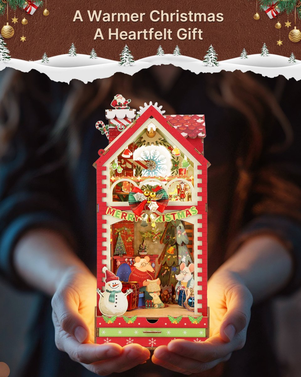 Colorful Christmas Book Nook - KAAYEE Puzzle