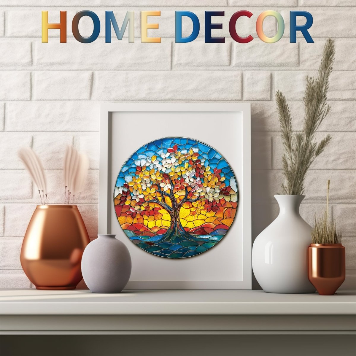 Colorful Glass Tree Wooden Jigsaw Puzzle - KAAYEE Puzzle