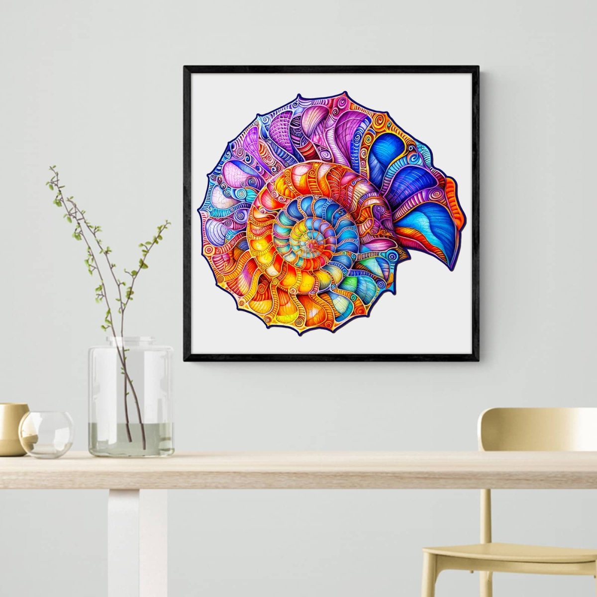 Colorful Nautilus Wooden Jigsaw Puzzle - KAAYEE Puzzle