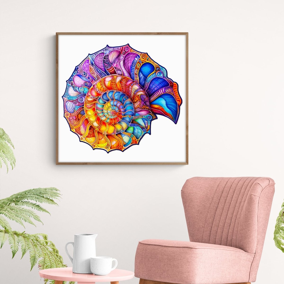 Colorful Nautilus Wooden Jigsaw Puzzle - KAAYEE Puzzle