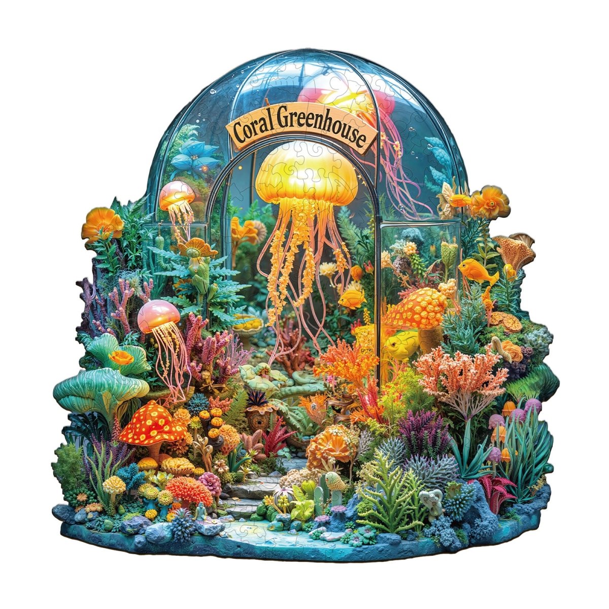 Coral greenhouse Wooden Jigsaw Puzzle - KAAYEE Puzzle