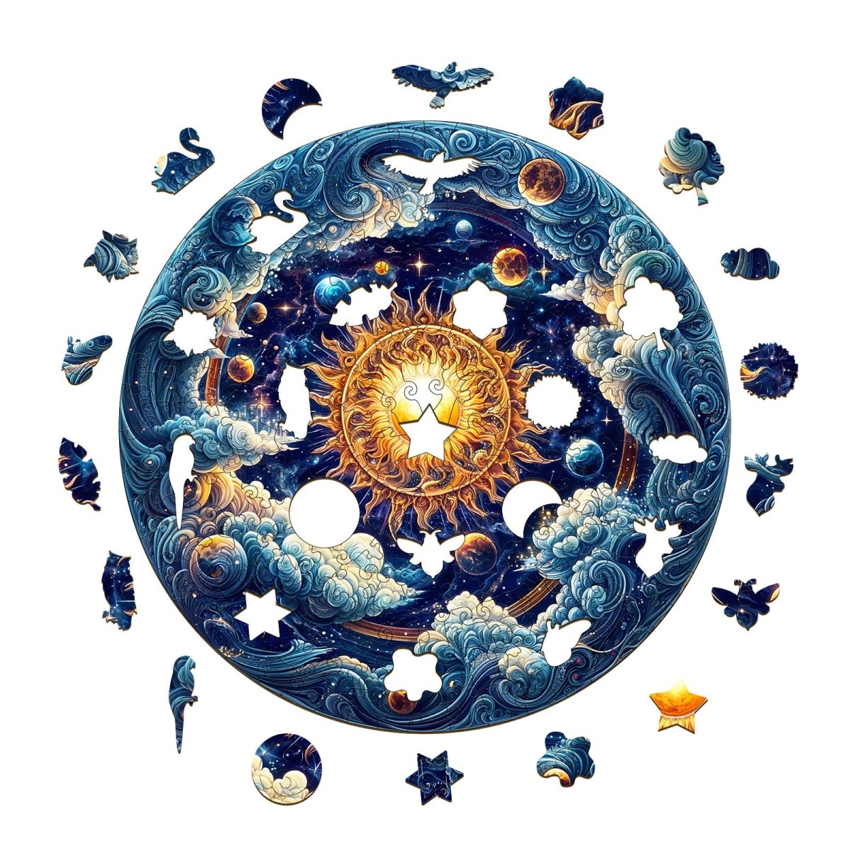 Cosmic Radiance Wooden Jigsaw Puzzle - KAAYEE Puzzle