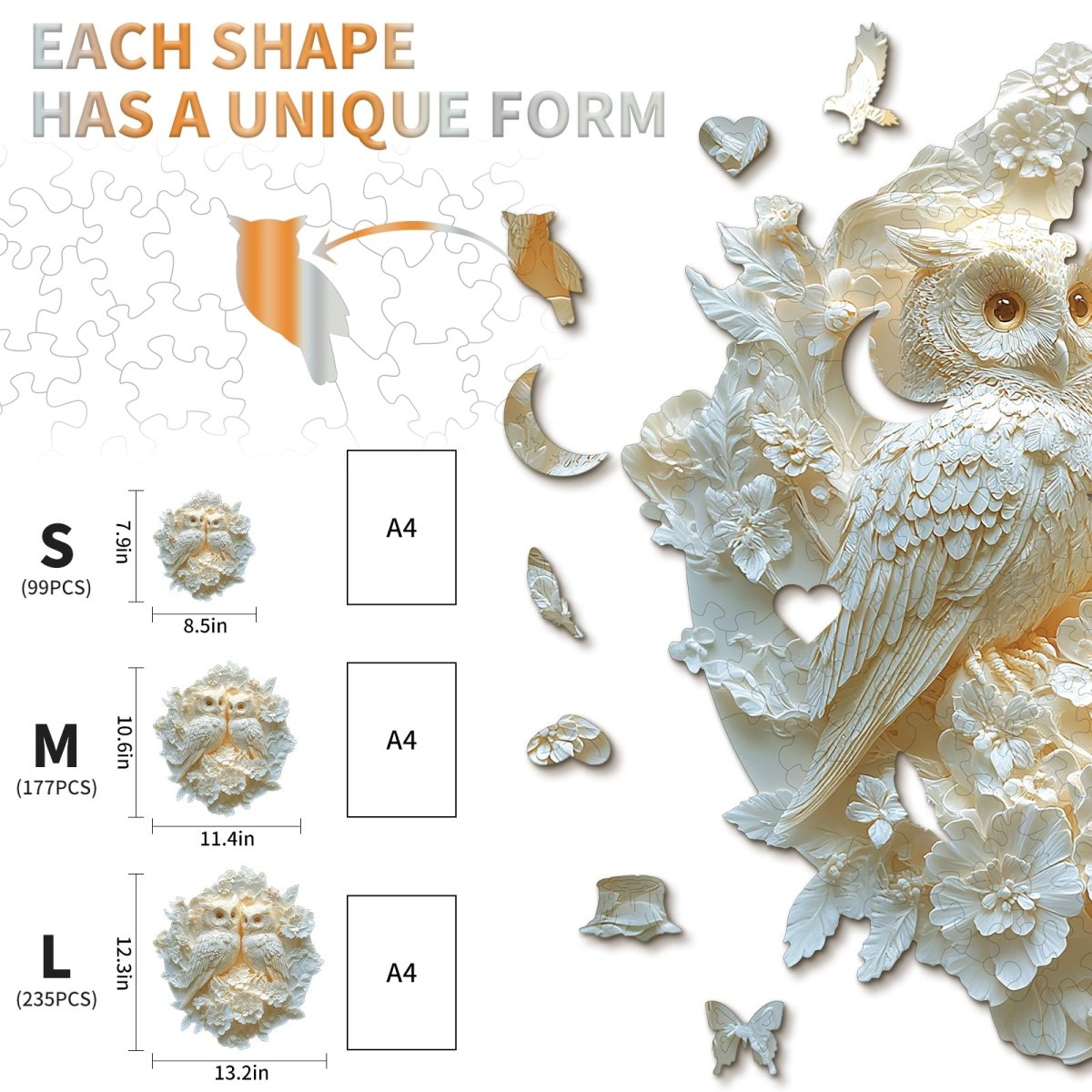 Couple Owl Wooden Jigsaw Puzzle - KAAYEE Puzzle