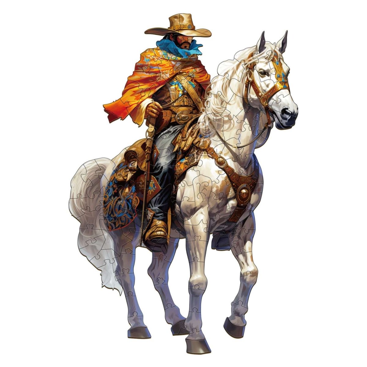 Cowboy Wooden Jigsaw Puzzle - KAAYEE Puzzle