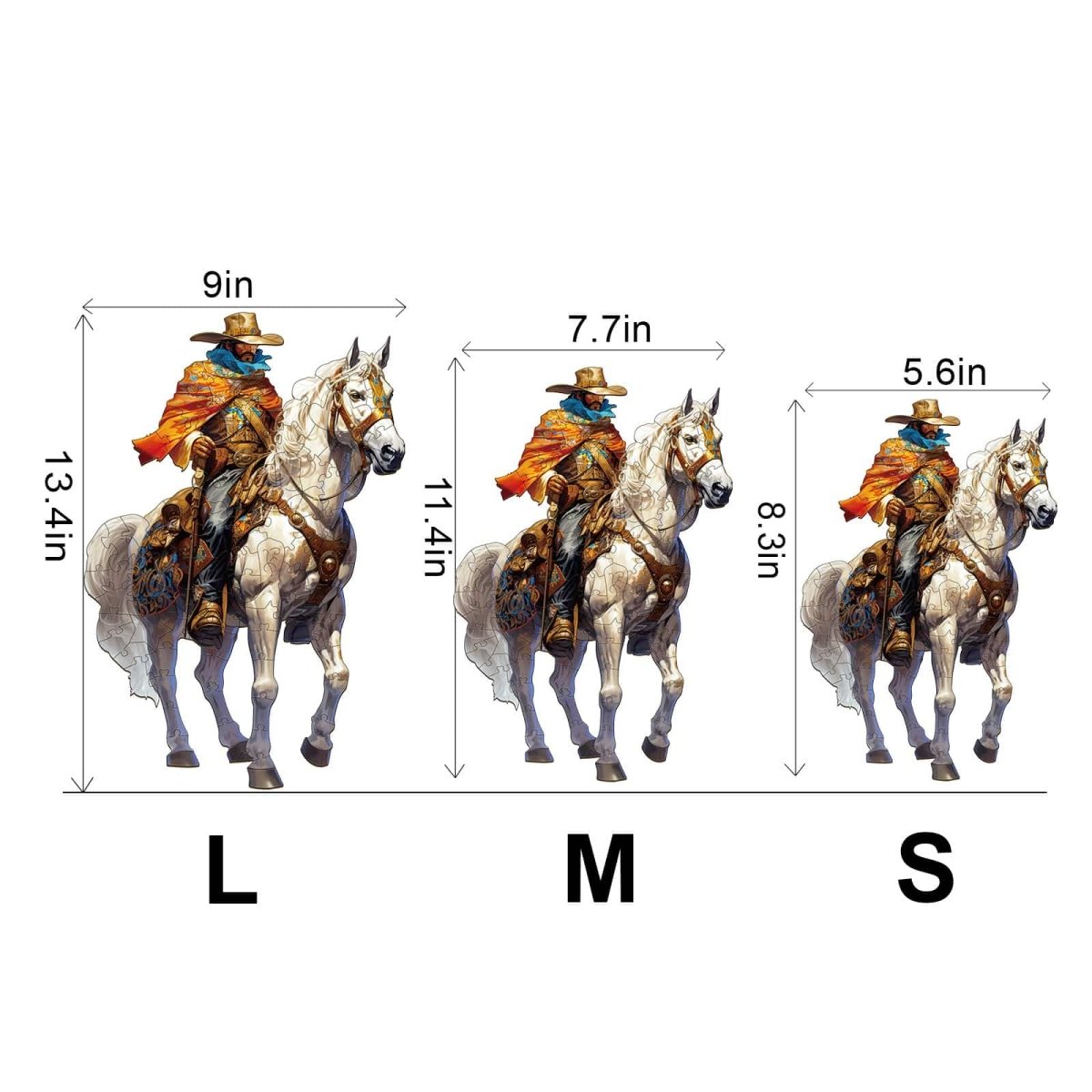 Cowboy Wooden Jigsaw Puzzle - KAAYEE Puzzle