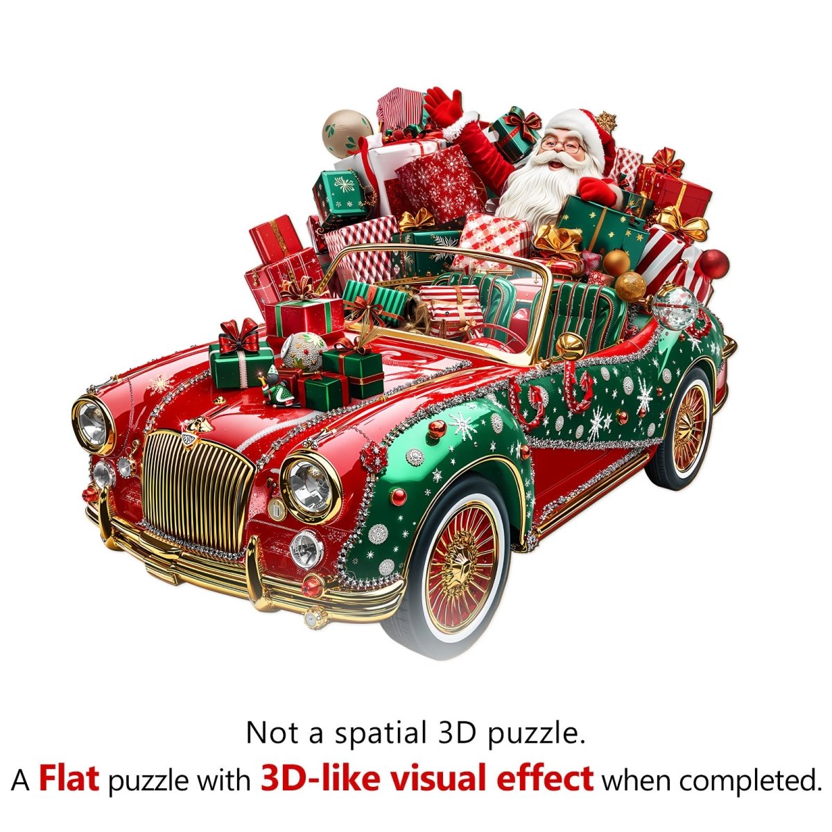 Crazy Christmas Wooden Jigsaw Puzzle - KAAYEE Puzzle