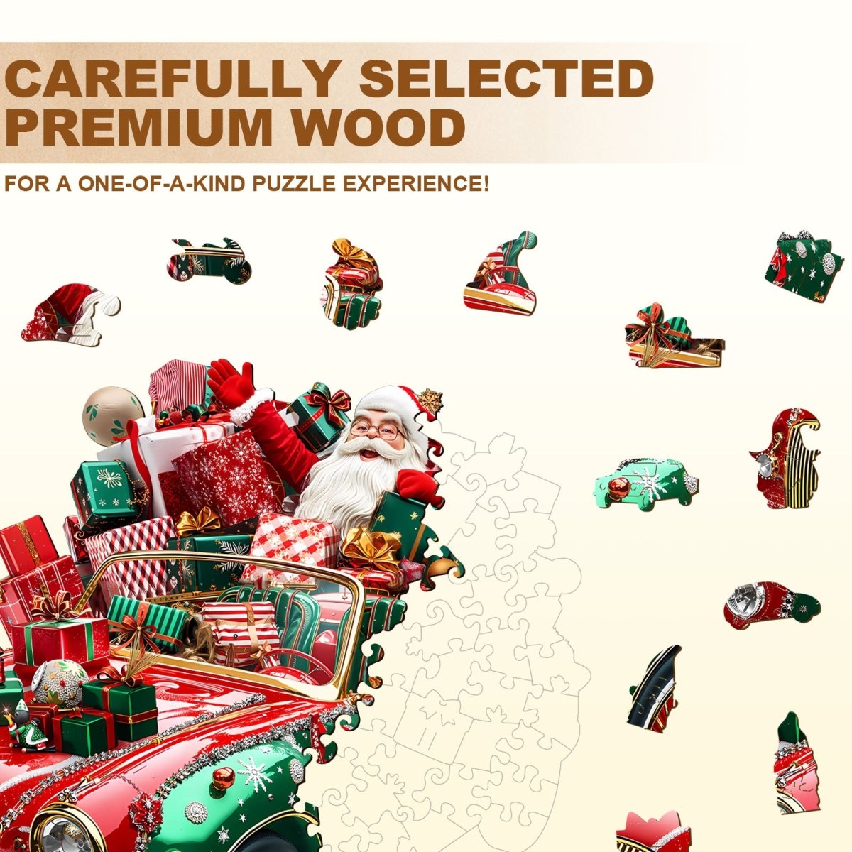 Crazy Christmas Wooden Jigsaw Puzzle - KAAYEE Puzzle