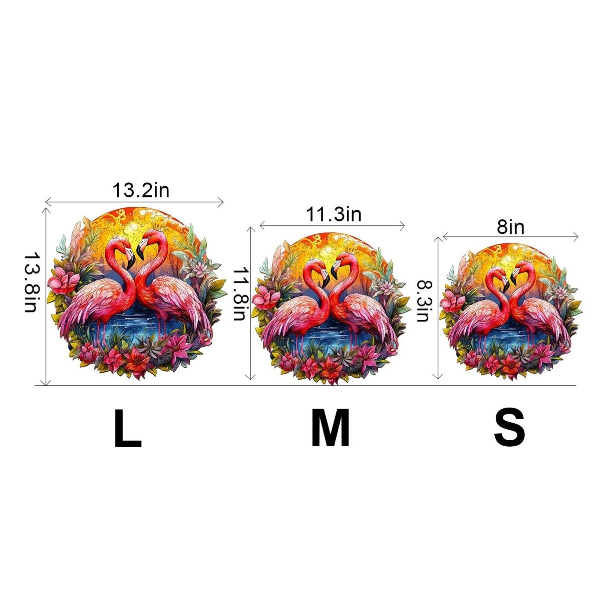 Crowned Flamingo Wooden Jigsaw Puzzle - KAAYEE Puzzle