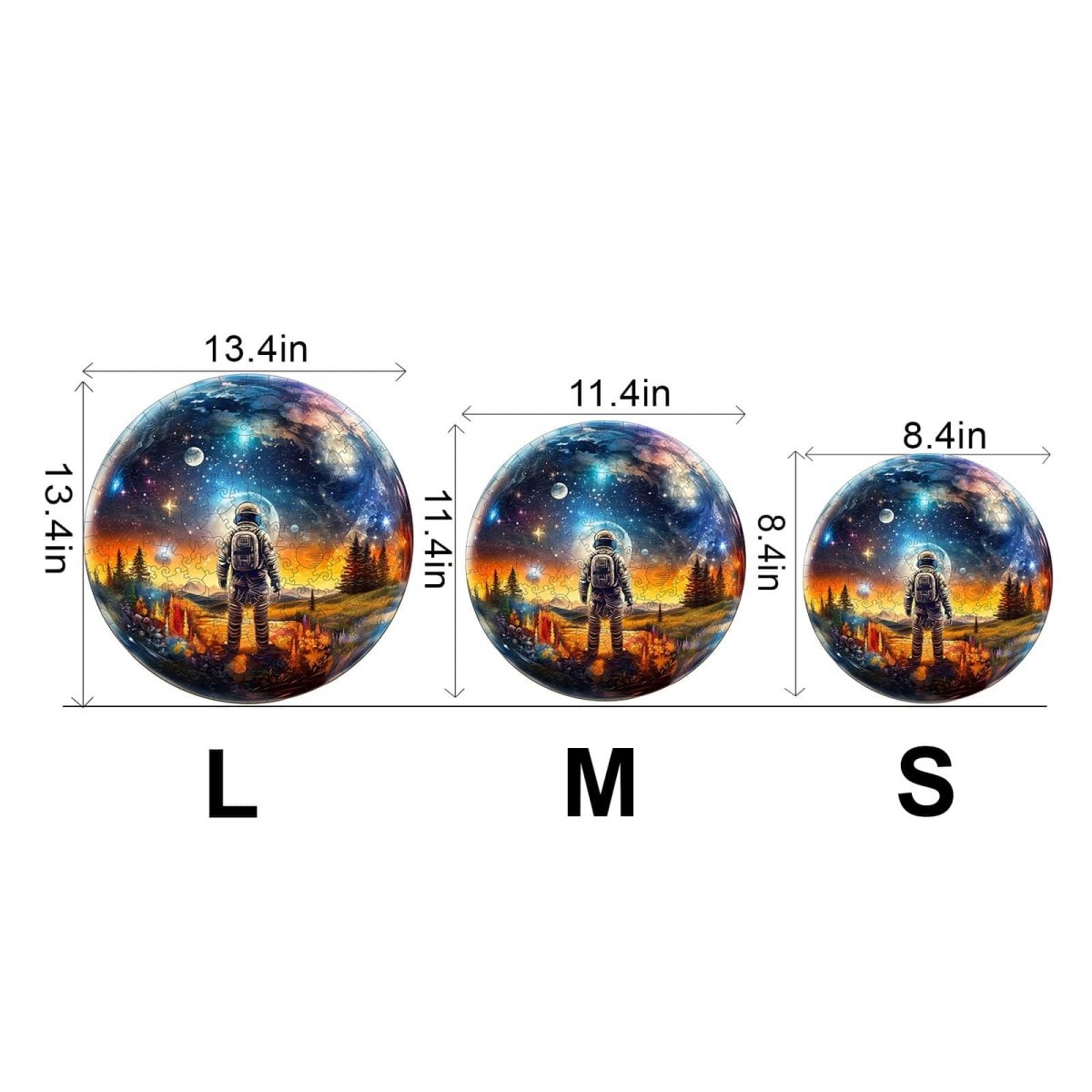 Crystal Ball Astronaut Wooden Jigsaw Puzzle - KAAYEE Puzzle