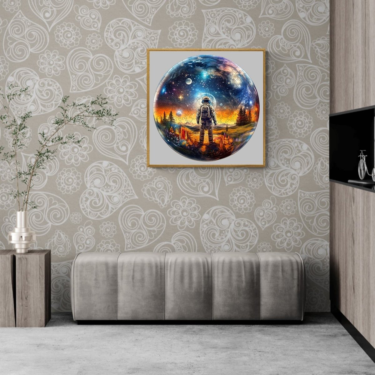 Crystal Ball Astronaut Wooden Jigsaw Puzzle - KAAYEE Puzzle