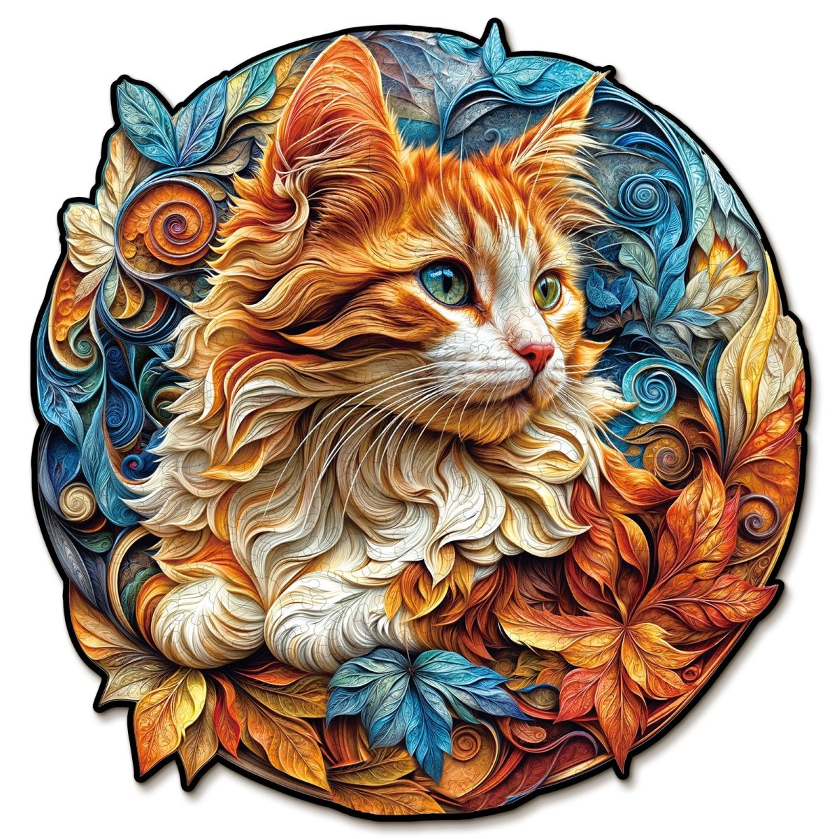 Curious Kitten Wooden Jigsaw Puzzle - KAAYEE Puzzle