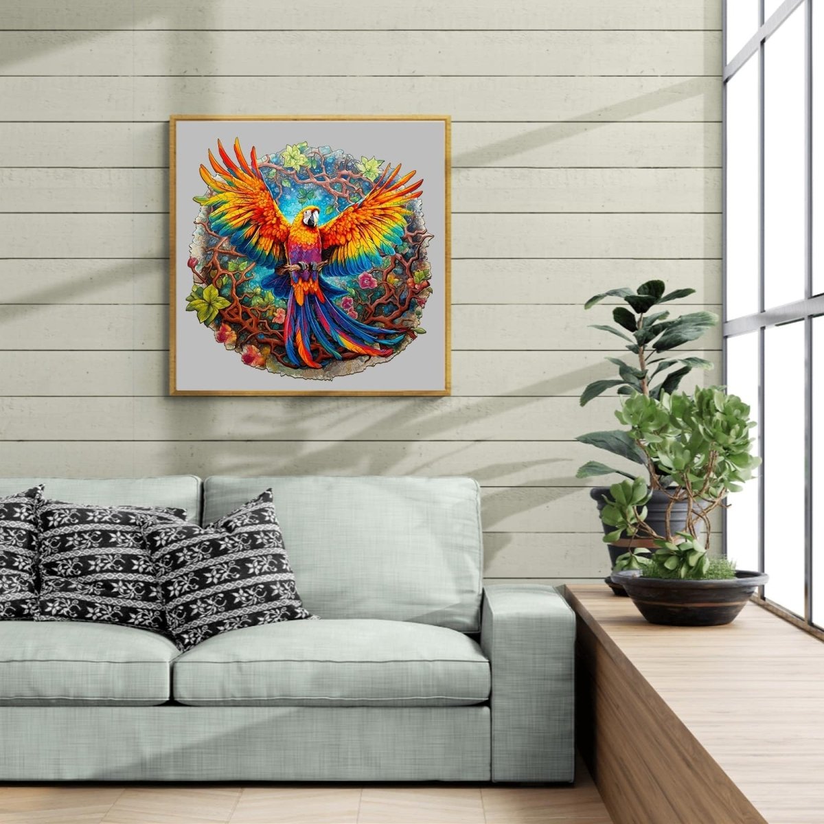 Curious Parrot Wooden Jigsaw Puzzle - KAAYEE Puzzle