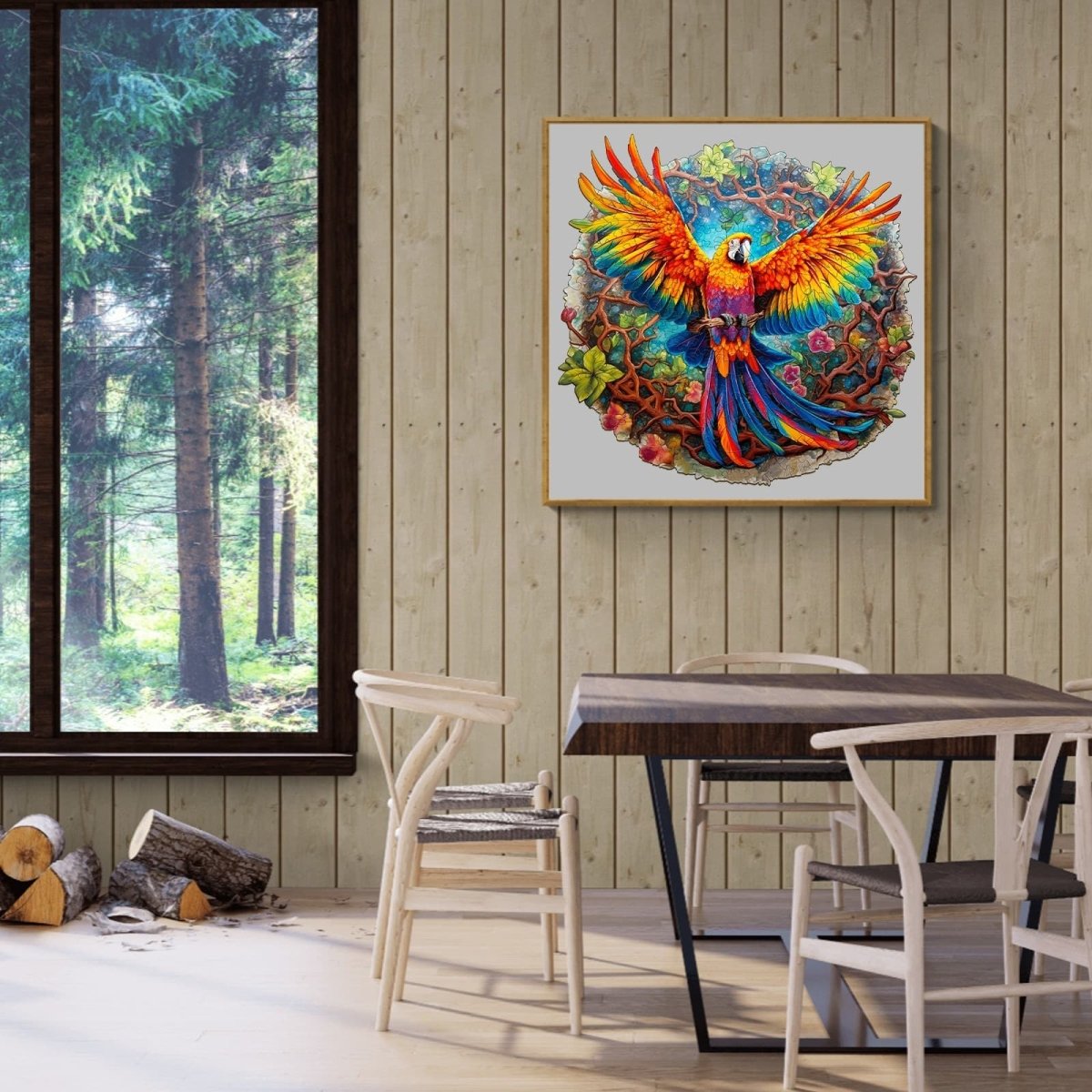 Curious Parrot Wooden Jigsaw Puzzle - KAAYEE Puzzle